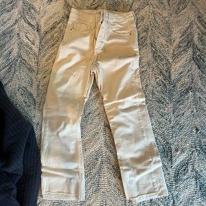 Zara off white wide leg jeans